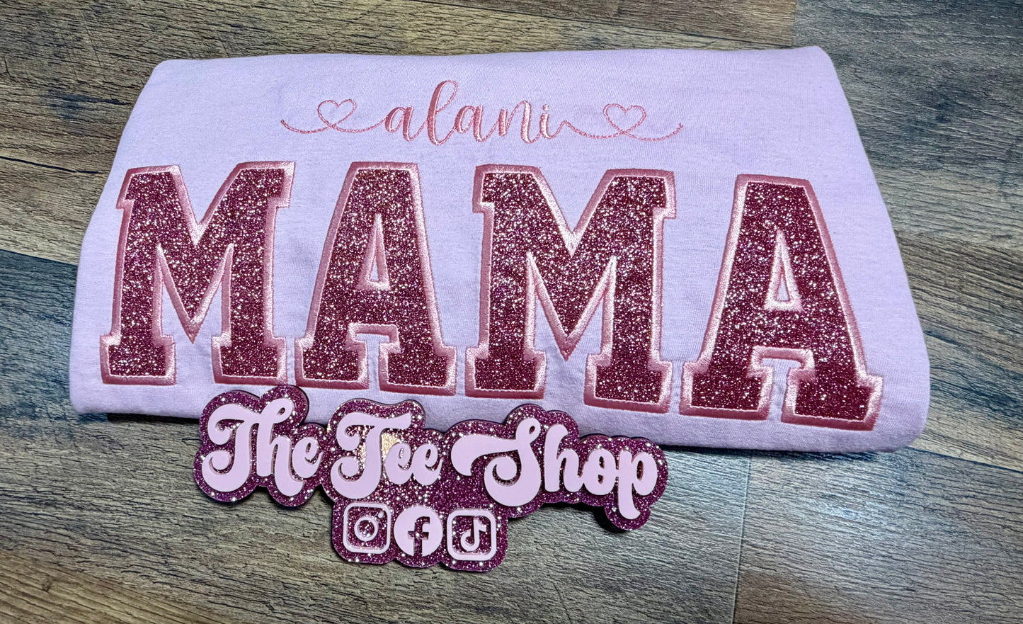 GLITTER MAMA Tshirt w/ name