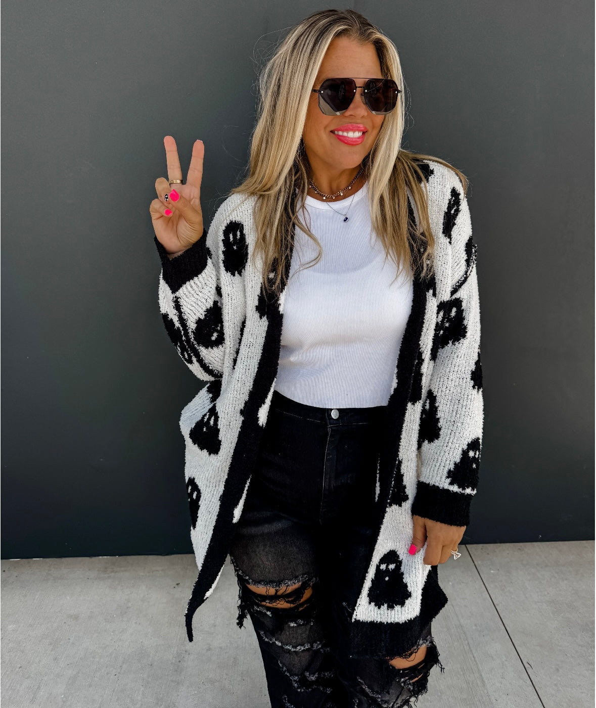 Halloween ghost cardigans