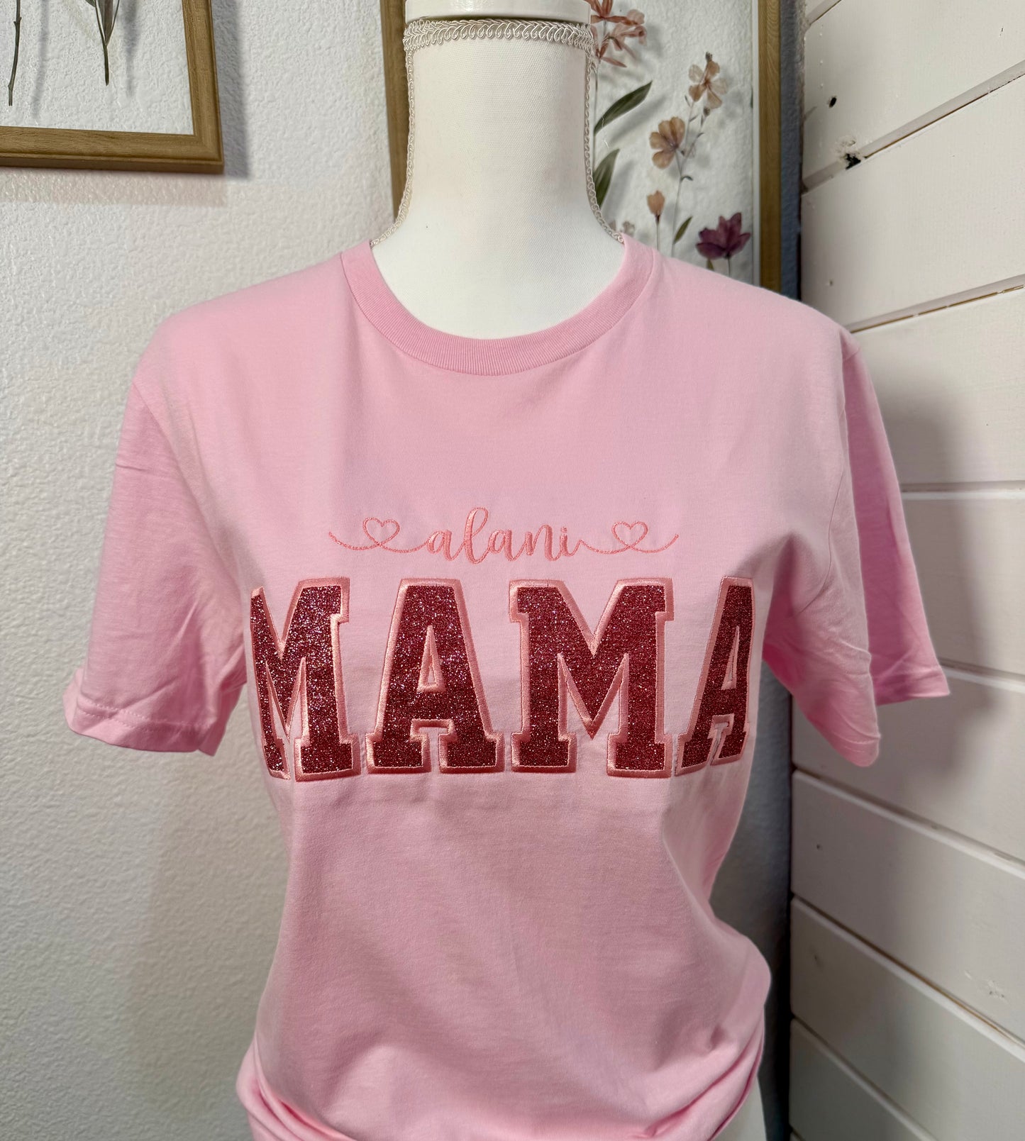 GLITTER MAMA Tshirt w/ name