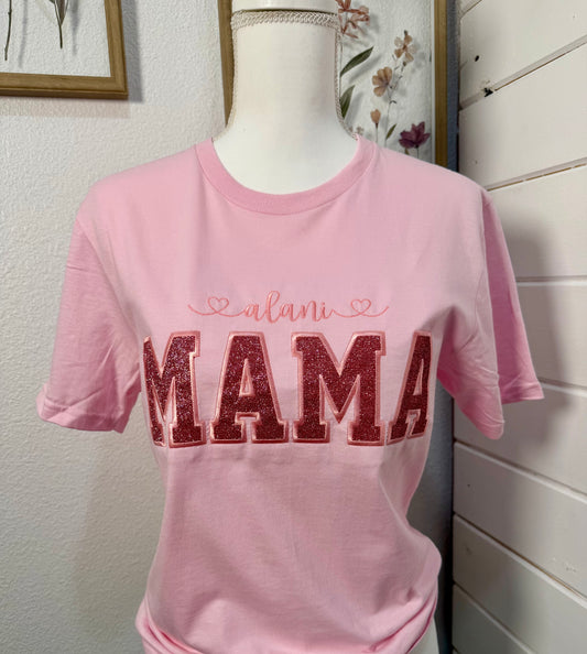 GLITTER MAMA Tshirt w/ name