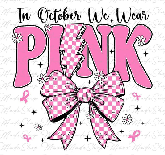 PINK CHECKERED BOW
