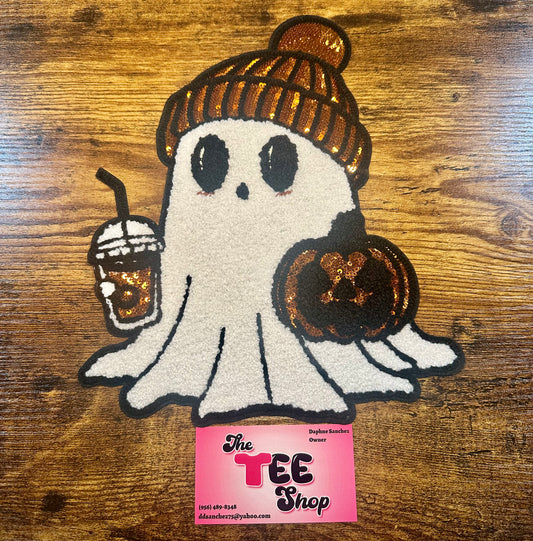 Ghost w/pumpkin & drink